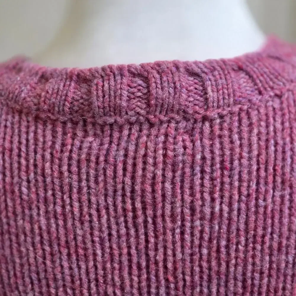 J. Crew Wool Crewneck Sweater Winter Top Medium Pink Mauve